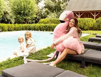 Flamencos de peluche grandes